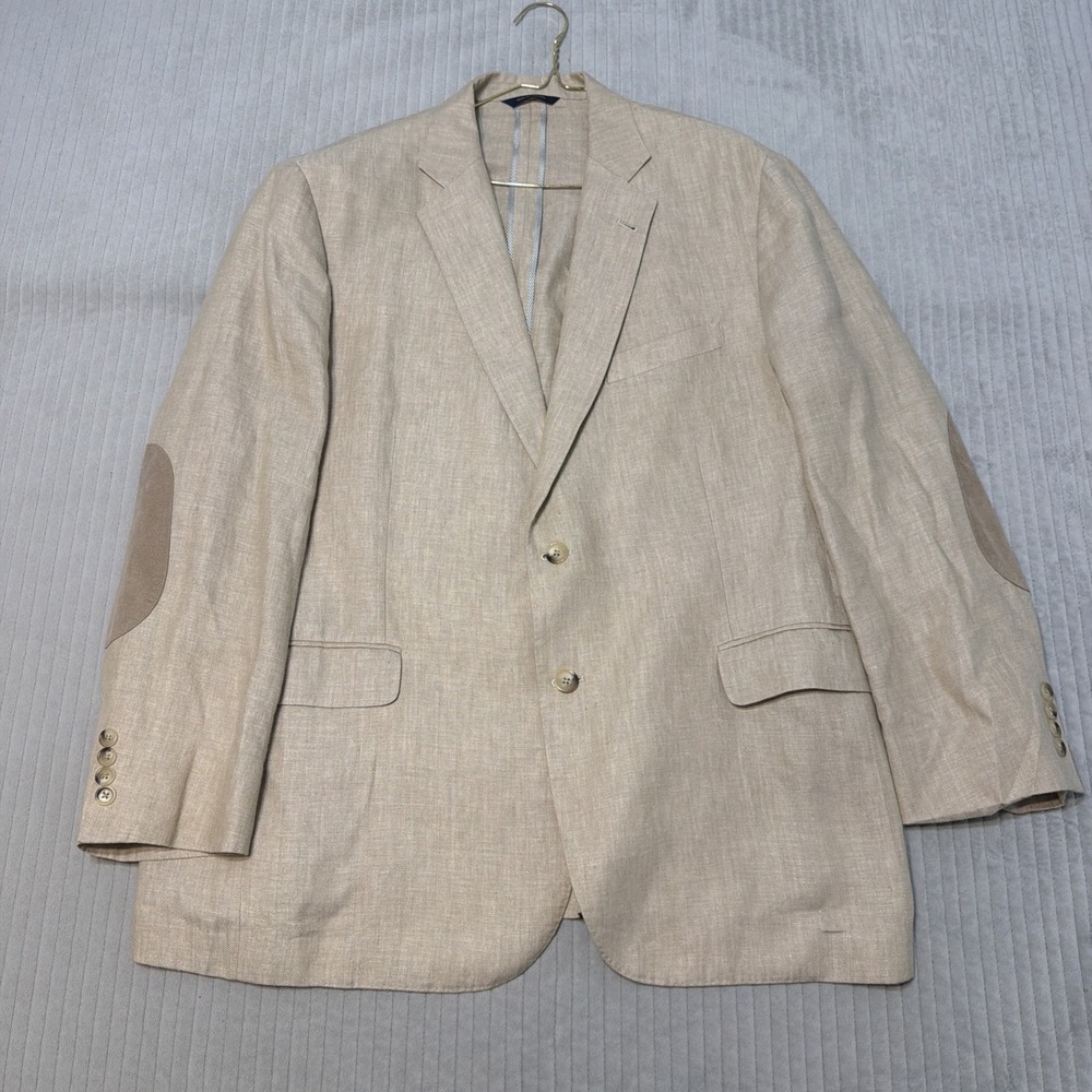 BROOKS BROTHERS 1818 Regent Baird McNutt Herringbone Linen Blazer Jacket 46R